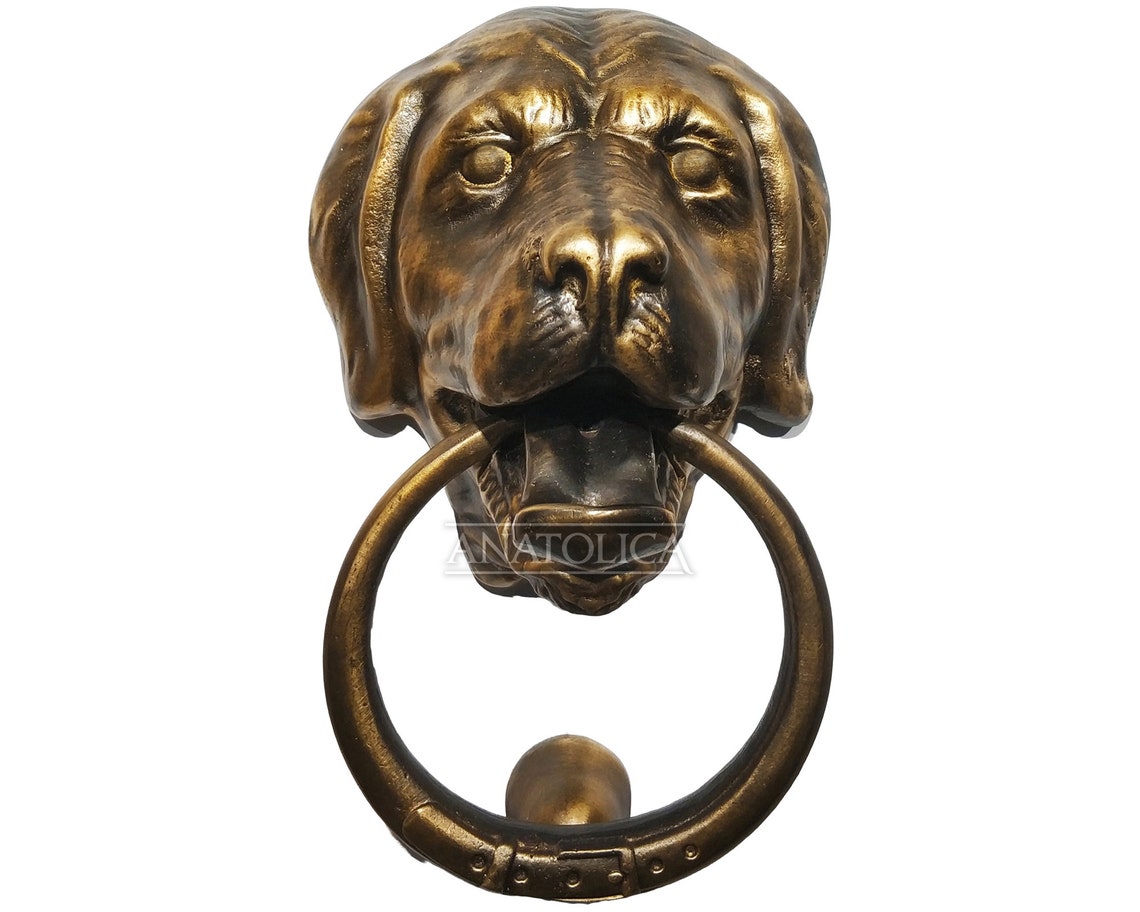 Dog Door Knockerlabradorsolid Brasslarge7.9 Inches Etsy