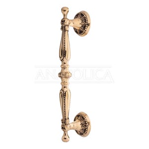 Antique Solid Brass Ornate Door Pull Handle 13.80 inches  Black 35cm 2.61 lb