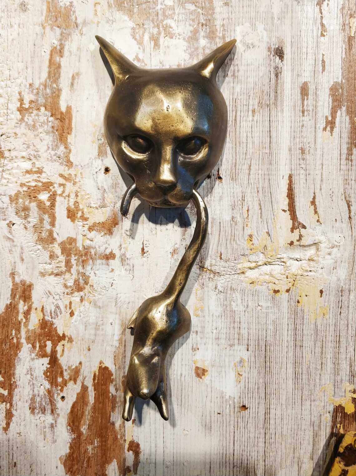 Anatolica Cat and Mouse Door Knockersolid Brass8.3 Etsy