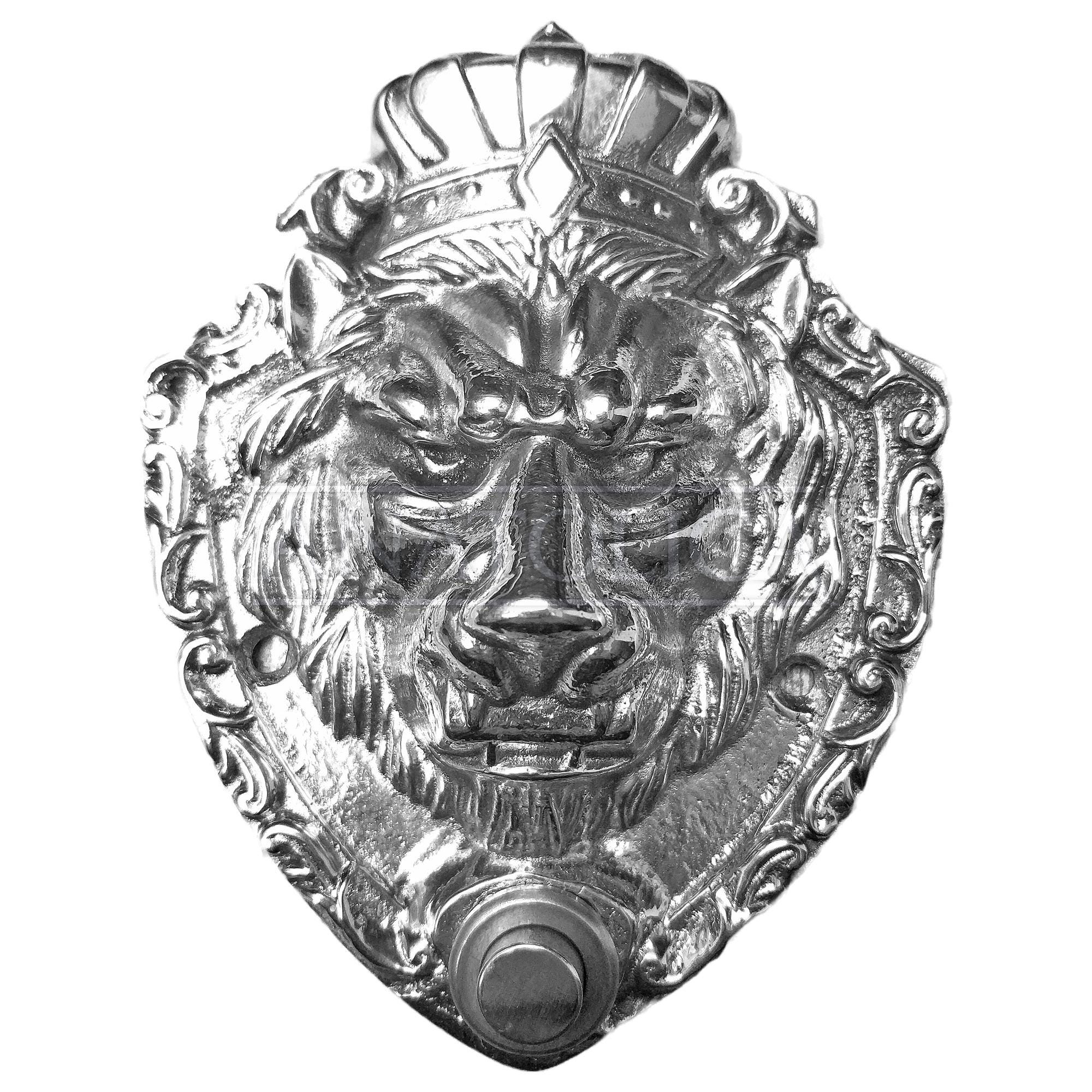 Bouton sonnette avec étiquette laiton lisse - Sonnette déco