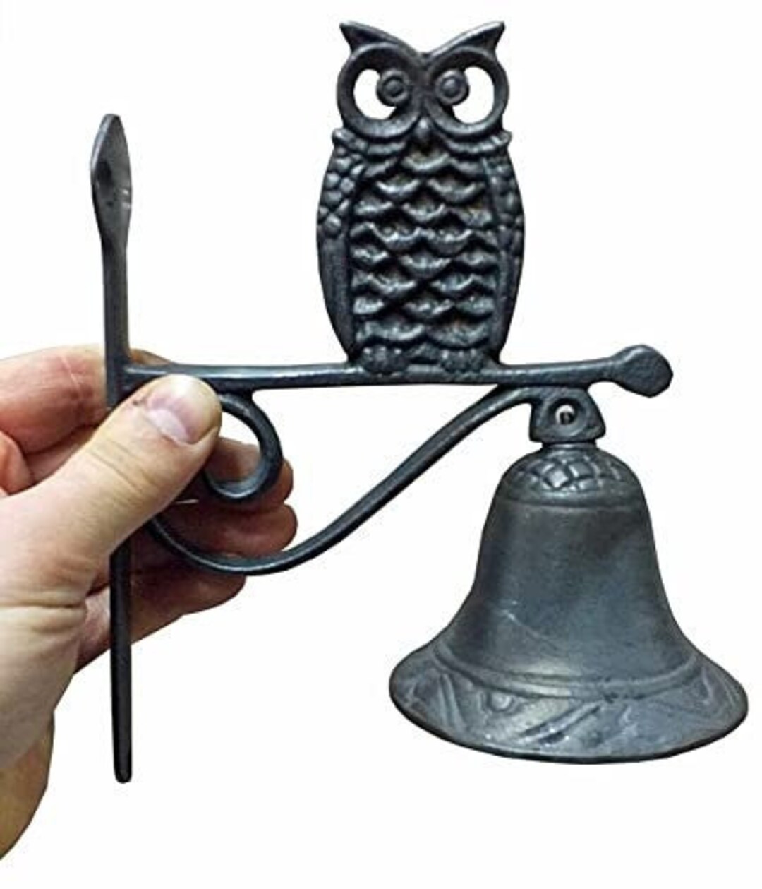 Anatolica Solid Brass Owl Door Bell Wall Mounted Rustic Door Etsy