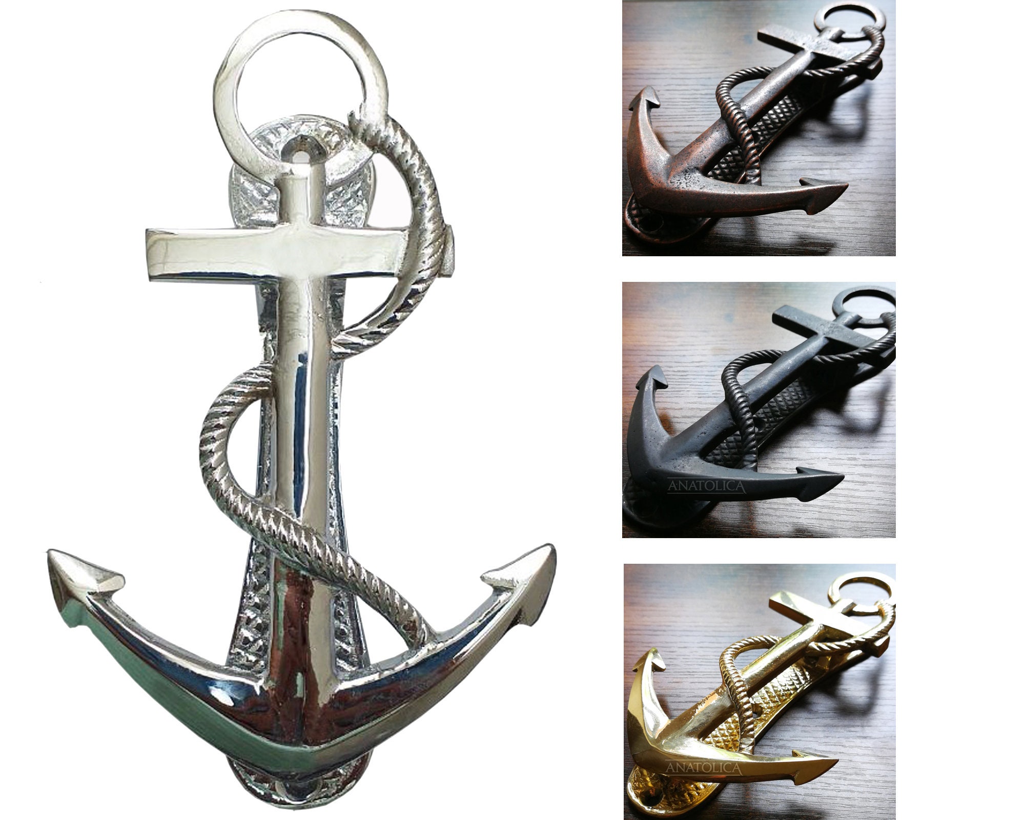 Anchor and Ship's Wheel Doorknocker - 3
