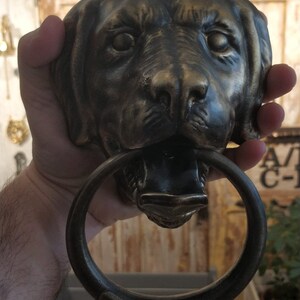 Dog Door knocker,Labrador,Solid Brass,Large,7.9 inches, Labrador Retriever Head,Front Door Ornament image 6