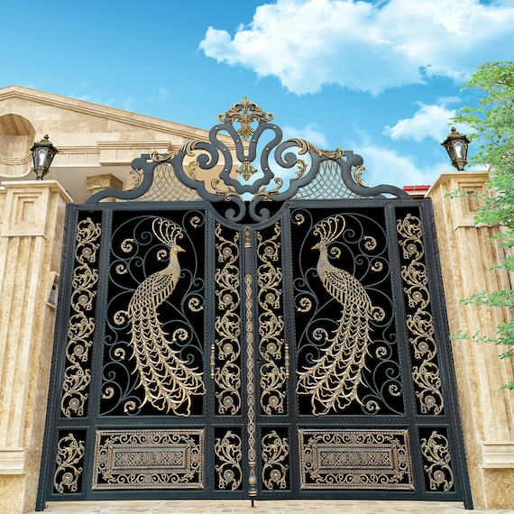 Peacock Iron Wall Decor,160x60cm,door Gate Insert,wrought Iron