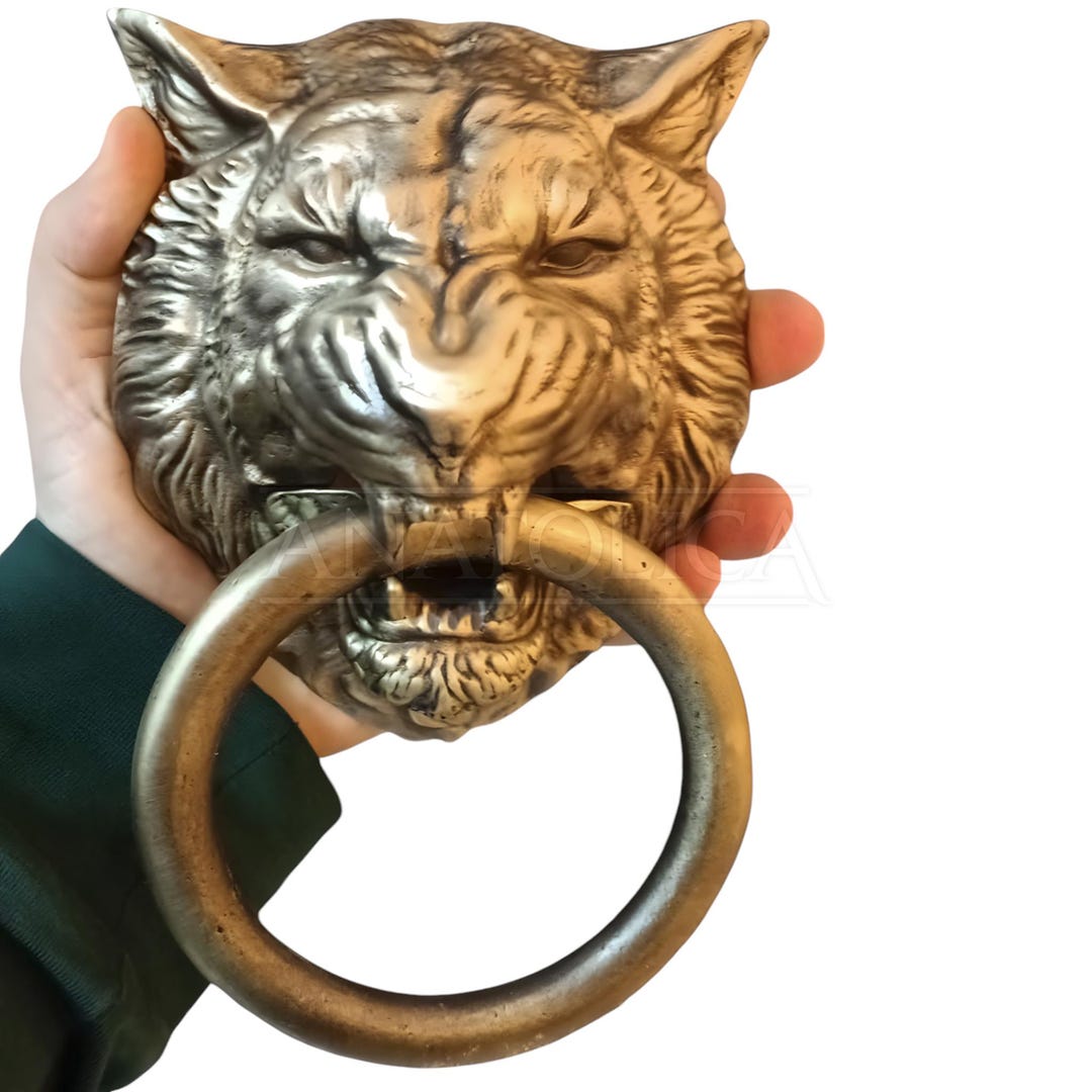 アクセサリー lion0604-33000 Anatolica Majestic Lioness Door Knocker, Solid Brass, Large , 7.5