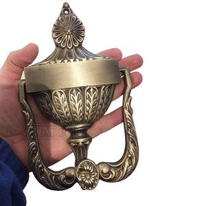 XLarge Classical Regency Style Brass Door Knocker 8.3 inches Tall image 1