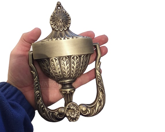 XLarge Classical Regency Style Brass Door Knocker 8.3 inches Tall