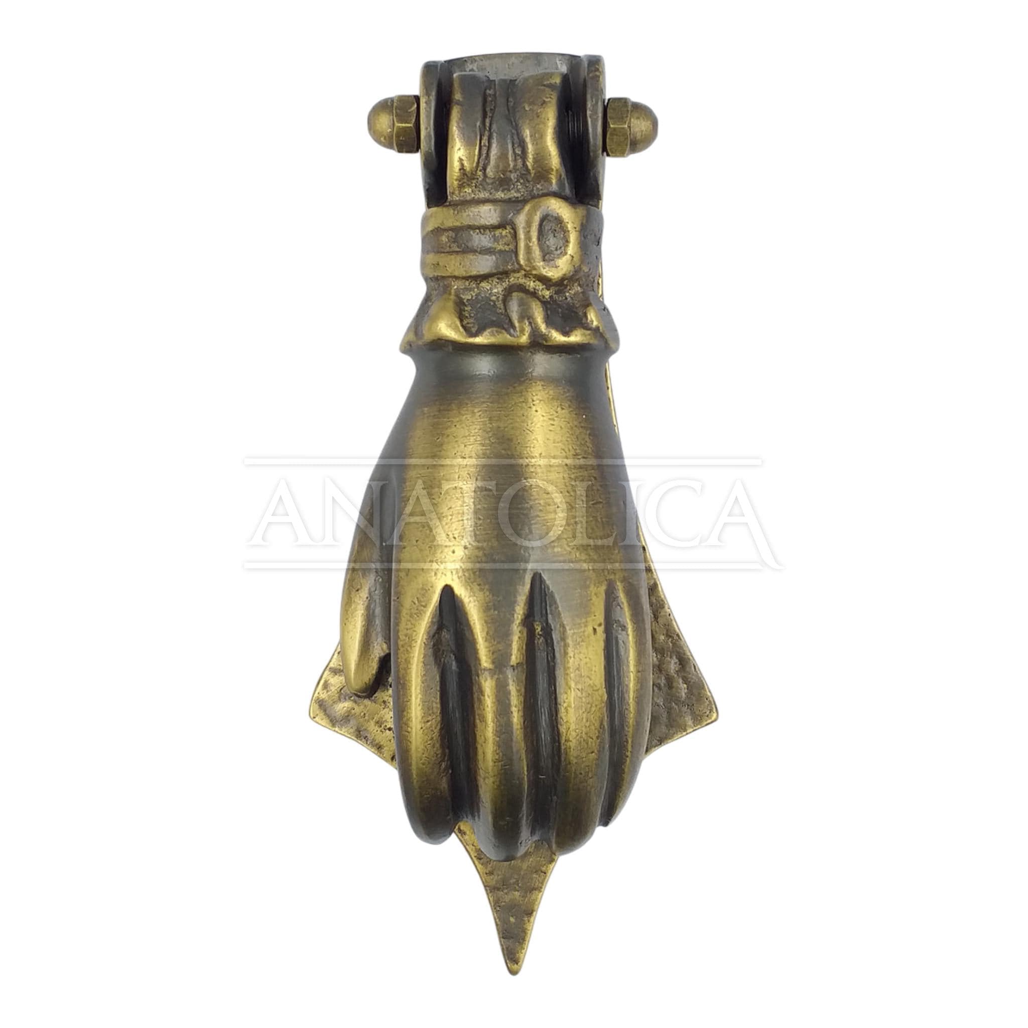 Anatolica Handcrafted Hamsa Hand Door Knocker Solid Brass