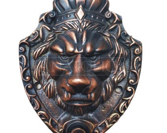 Chime Push Button,Wired  Doorbell,Brass Crowned Lion,Vintage Decorative Door Bell