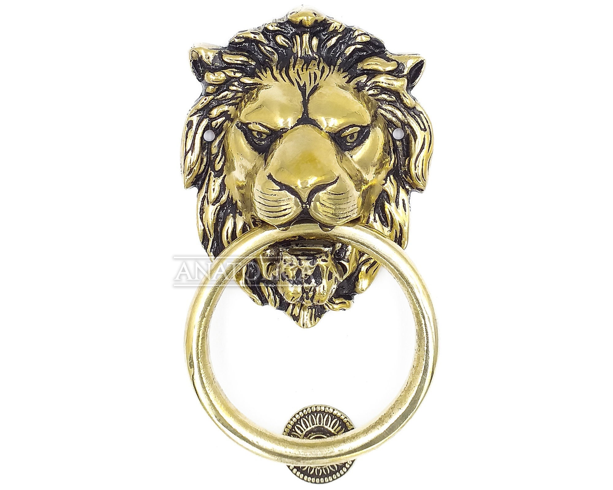 Large Regency Lion Brass Door Knocker 7.5 Inches Antique Etsy Israel