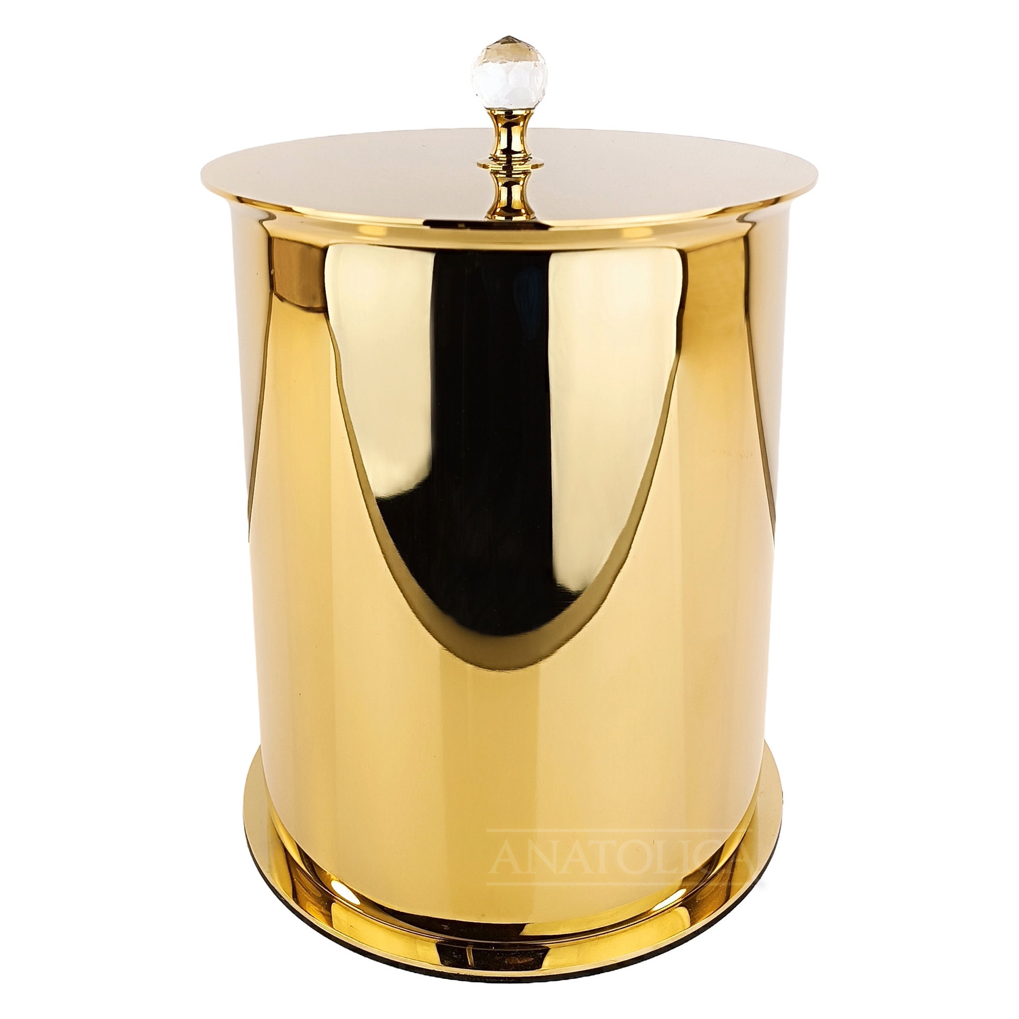 Golden cheap trash can