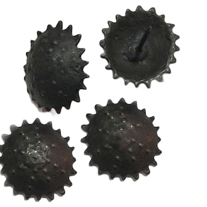 Antique  Clavos Door Stud 4Pcs Round 1.88&quot; Solid Brass Tudor Style  47mm Black