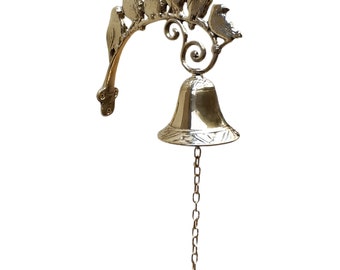 Brass Door Bell Rustic Birds Flock Door Chime Front Door Bell Polished Finish