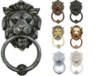 Large Regency Lion Brass Door Knocker 7.5 inches