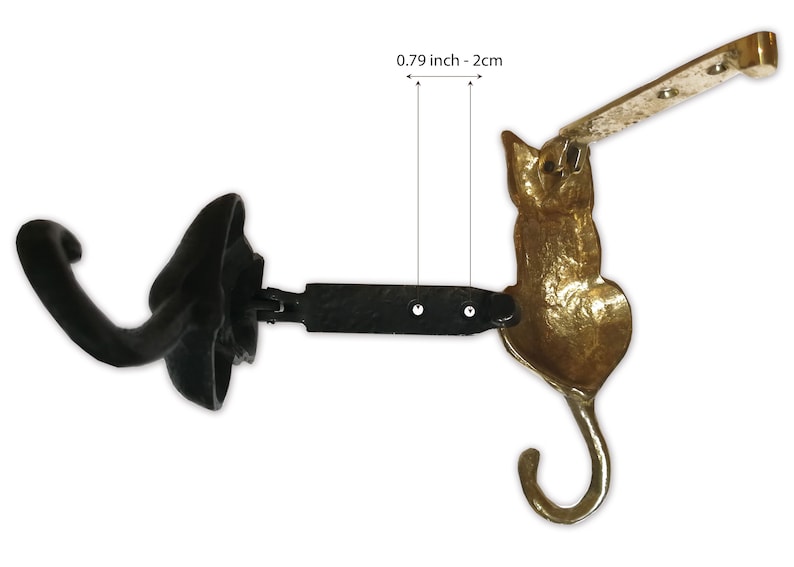 Cat Door Knocker Solid Brass 6.11 Inches Antique Silver Etsy