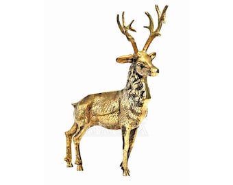 Anatolica Stag Brass Sculpture Deer Figurine