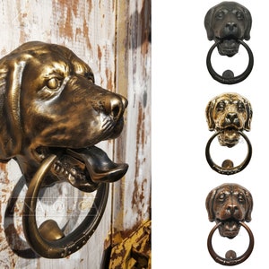 Dog Door knocker,Labrador,Solid Brass,Large,7.9 inches, Labrador Retriever Head,Front Door Ornament image 1