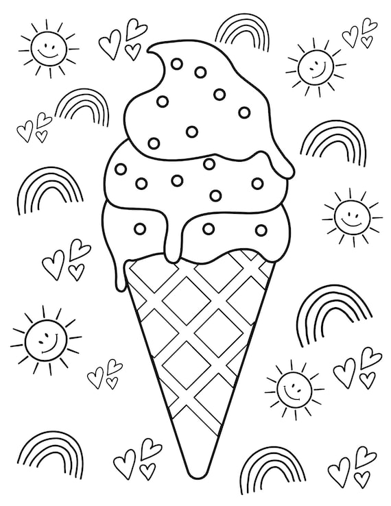 Summer Coloring Page