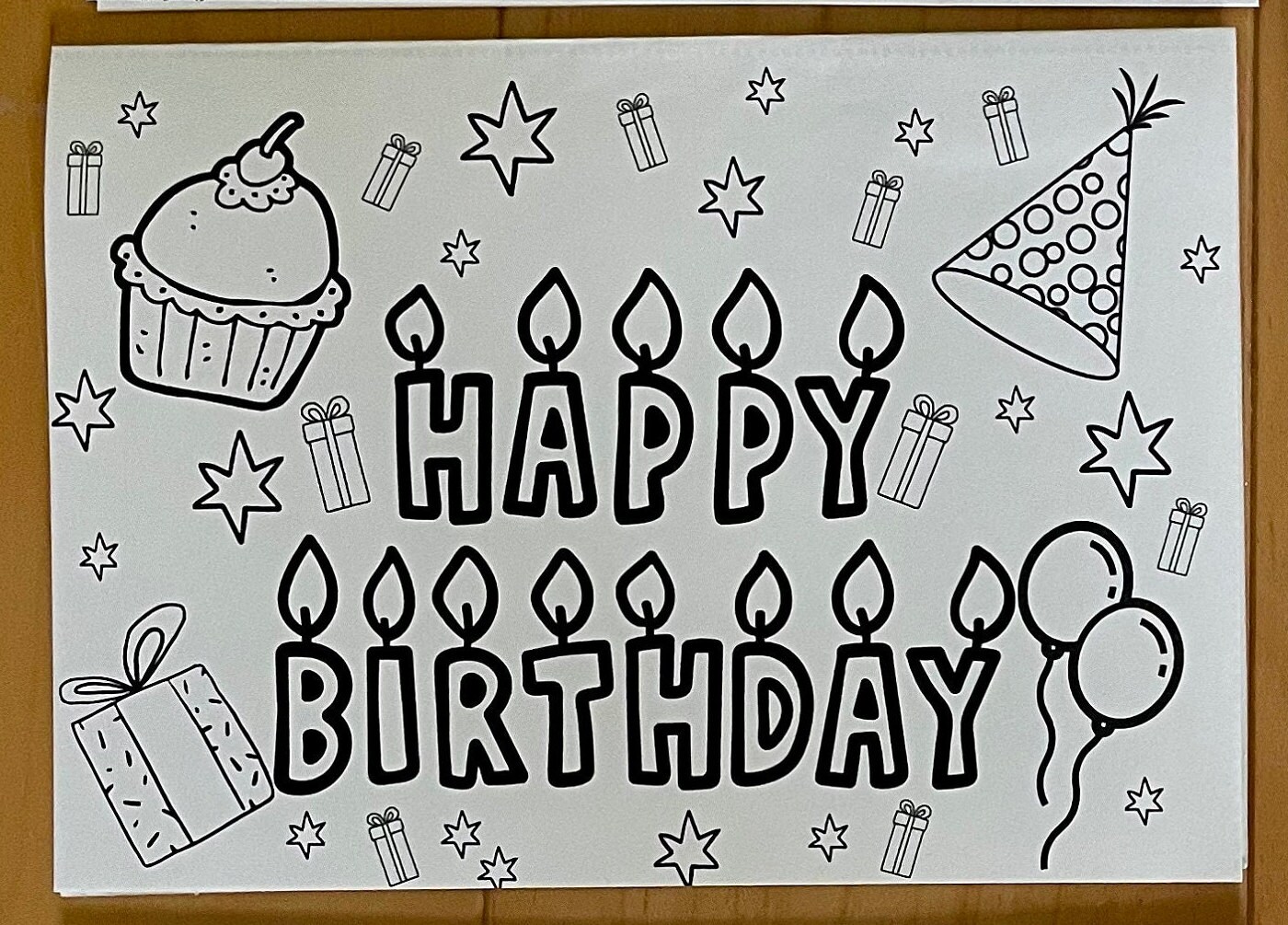 Birthday Cards to Color for Kids of All Ages, Coloring Fun to Download ...