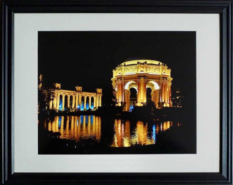 San Francisco Photography 11x14 Framed Palace of Fine Arts at Night