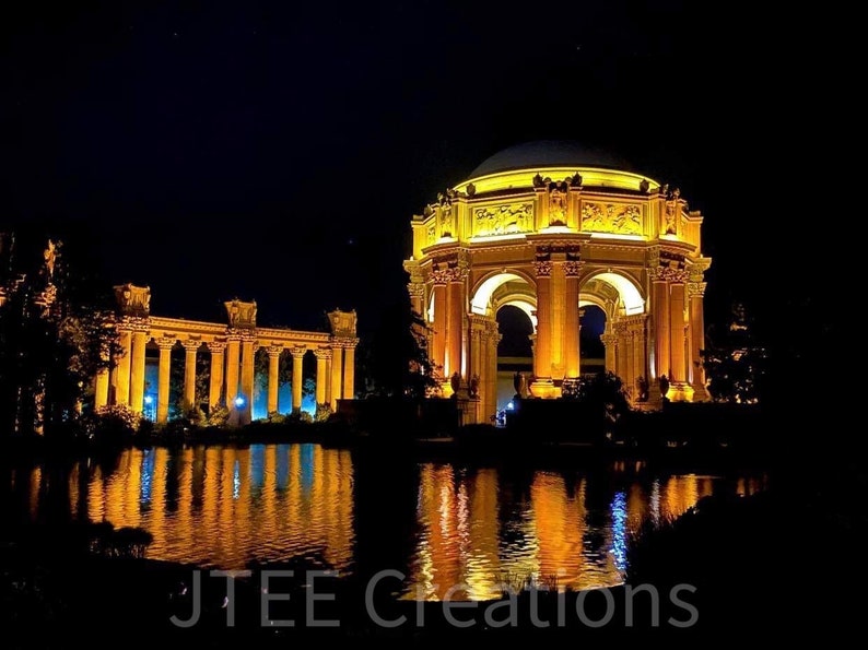 San Francisco Photography 11x14 Framed Palace of Fine Arts at Night