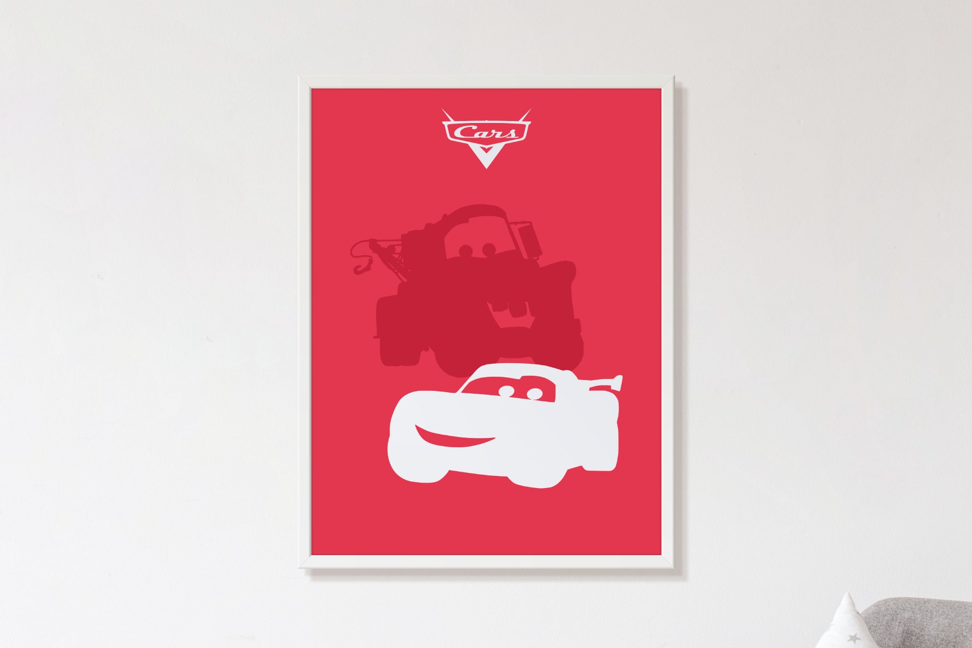 Cars Minimalist Poster Print Pixar Etsy