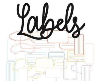 CUT-OUT LABELS - pastel edition