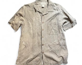 Boca Classics Island Wear Men's M Silk Blend Silknosic Monstera Hawaiian Shirt