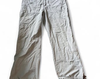 Pantalones cargo de algodón verde oliva estilo vintage Y2K de Unionbay Junior, talla 13.