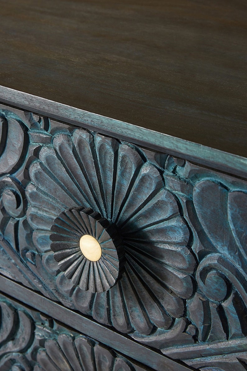 Gulliver Sixdrawer Dresser Wooden Chest of Drawers Mid Etsy