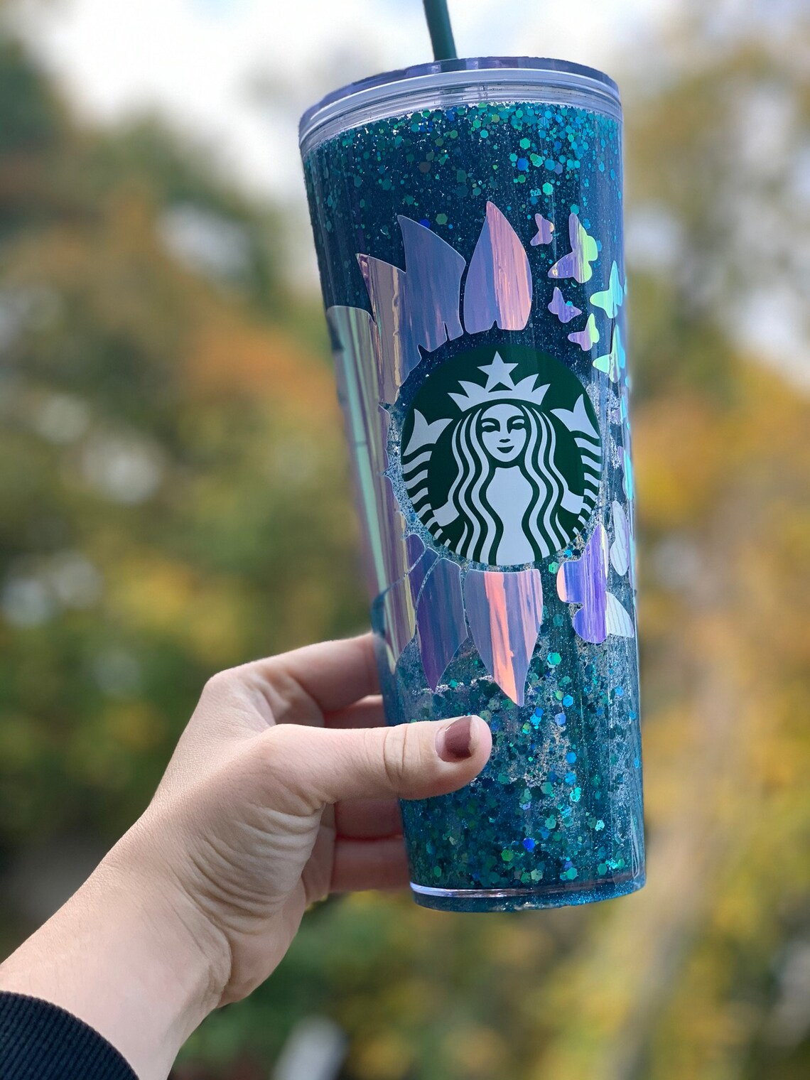 Starbucks snow globe tumbler Etsy