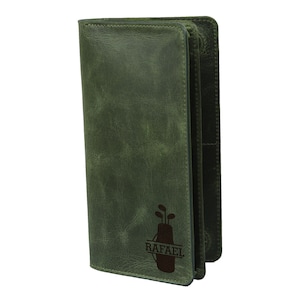 BILLETERA LARGA DE CUERO – Billetera personalizada con nombre para hombre – Billetera para hombre – Billetera personalizada para mujer – Billetera grande plegable – Regalo para el Día del Padre