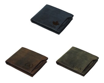 Custom Men's Leather Wallet | Christmas Gifts - His & Her Decor