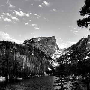 Beautiful Mountain Scenery- Black and White- Estes Park, Colorado
