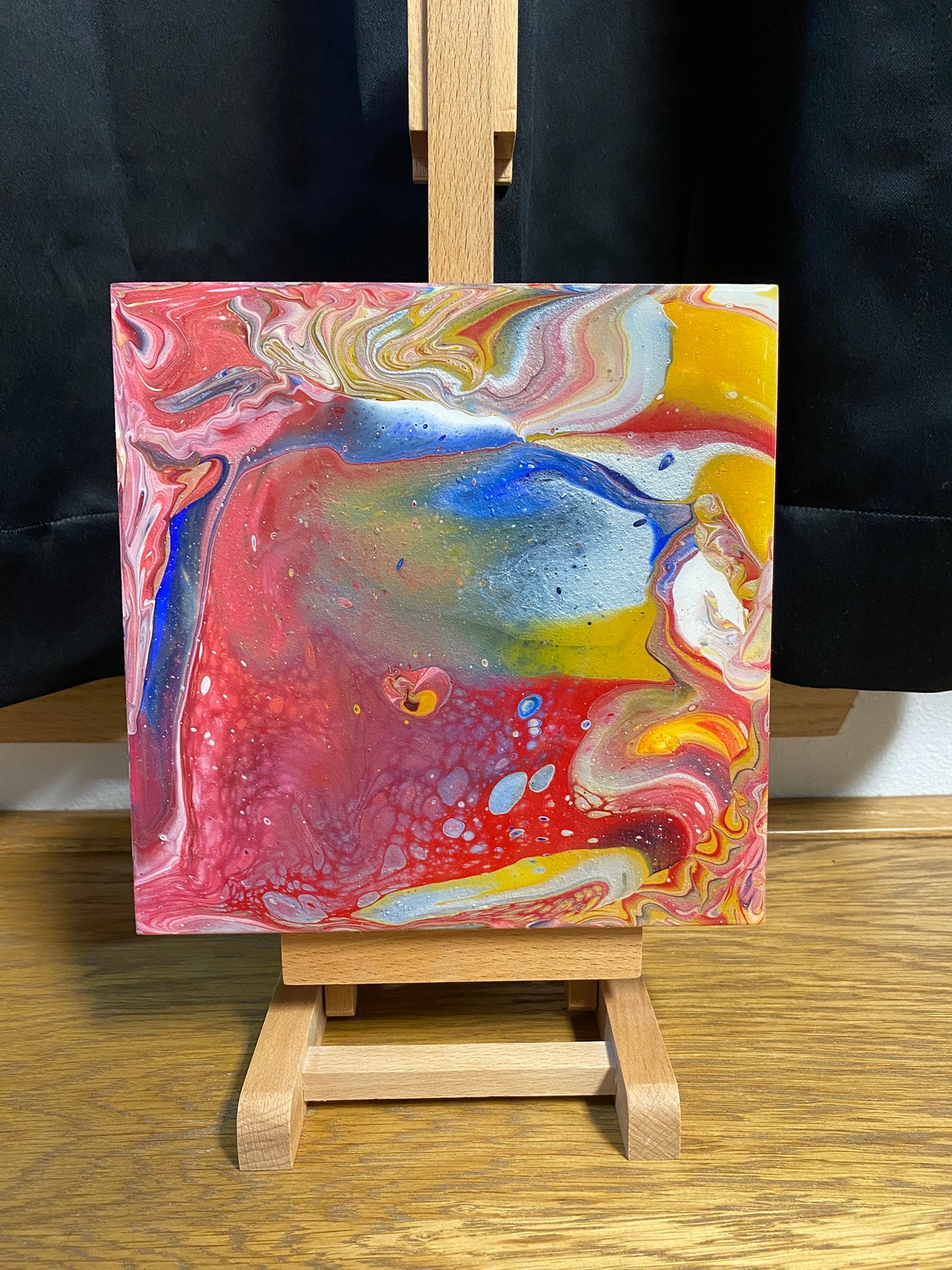 Original Painting Handmade Resin Acrylic Pour Primary Etsy