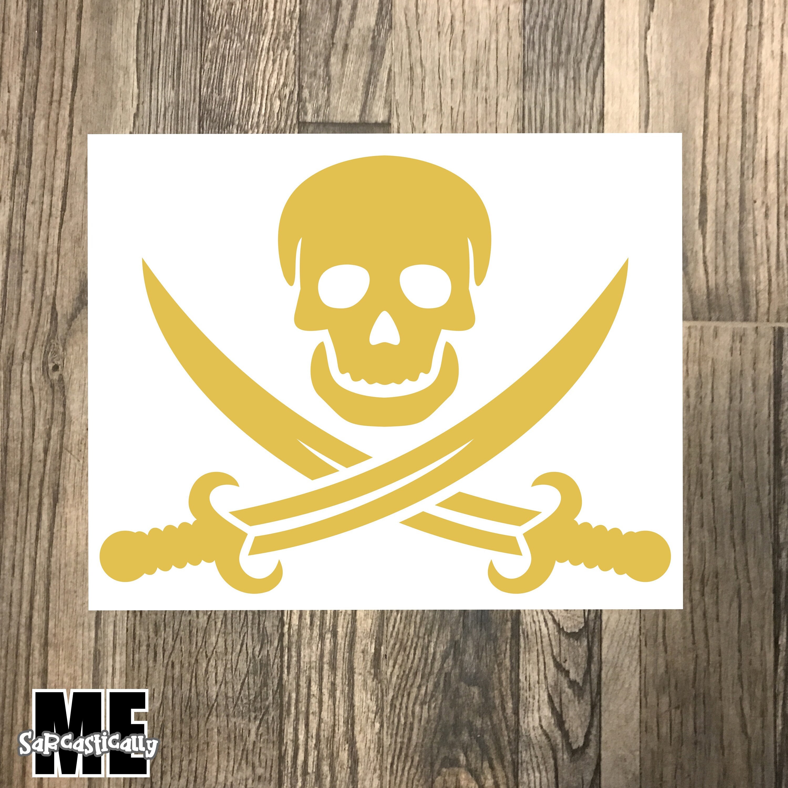 50PCS Pirate Stickers,Jolly Roger Stickers Decals for Pirate Party,Skull  and Crossbones Stickers for Water