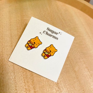 Winnie Puuh Ohrringe | Winnie Puuh Ohrstecker | Winnie Puuh Anhänger | Winnie Puuh Geschenk | Pooh Ohrringe | Pooh Ohrstecker |