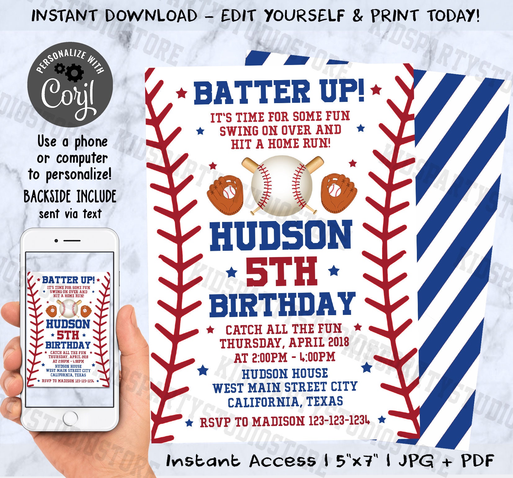 Baseball Birthday Invitation Baseball Invitation Baseball Etsy Canada