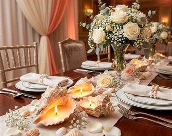Muschel Hochzeitskerzen, Schwarzes Meer Gastgeschenke