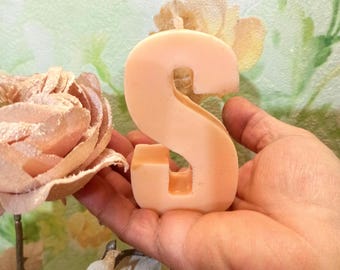 Pink Letter Candle Gift, Alphabet Candle, Personalized Wedding, Holiday Decor