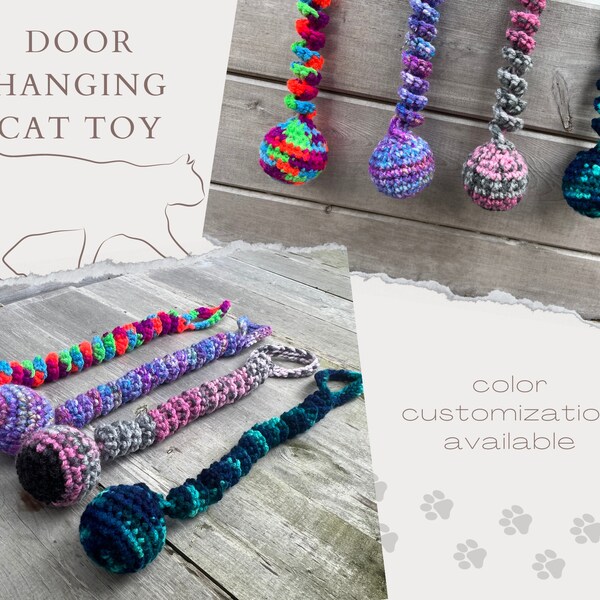 Door Hanging Cat Toy Etsy