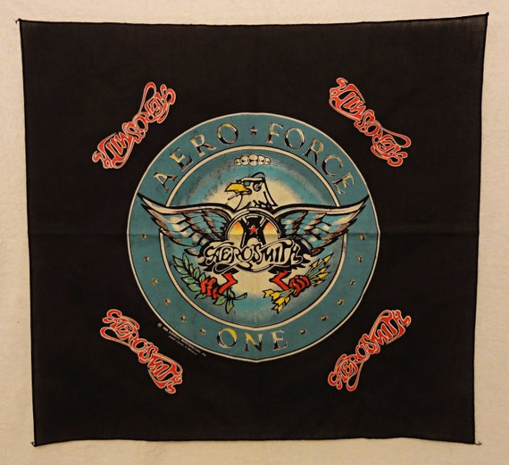 Vintage Aerosmith Langarmshirt - Aero Force One Eagle Design, Used Look
