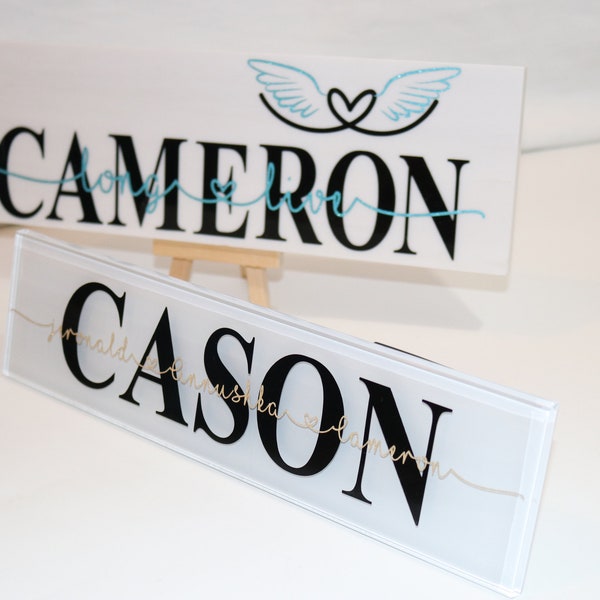 Personalized Name Tile | Family Name Tile | Custom Tile | Glass Tile Custom Sign | Marble Custom Sign | Glass Tile | Custom Name Sign