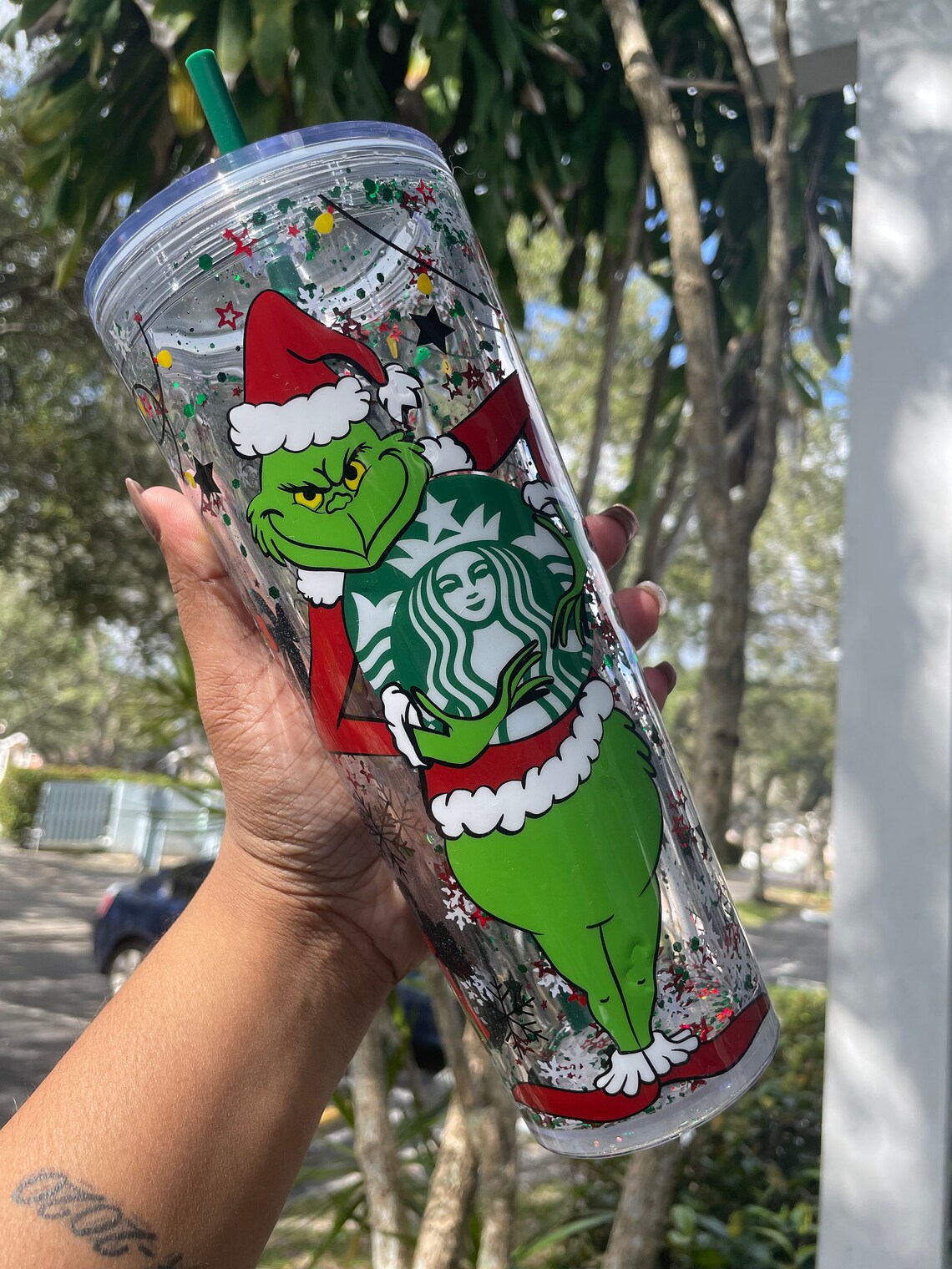 Venti 24oz Snow Globe Tumbler Christmas Snow Globe Tumbler Etsy