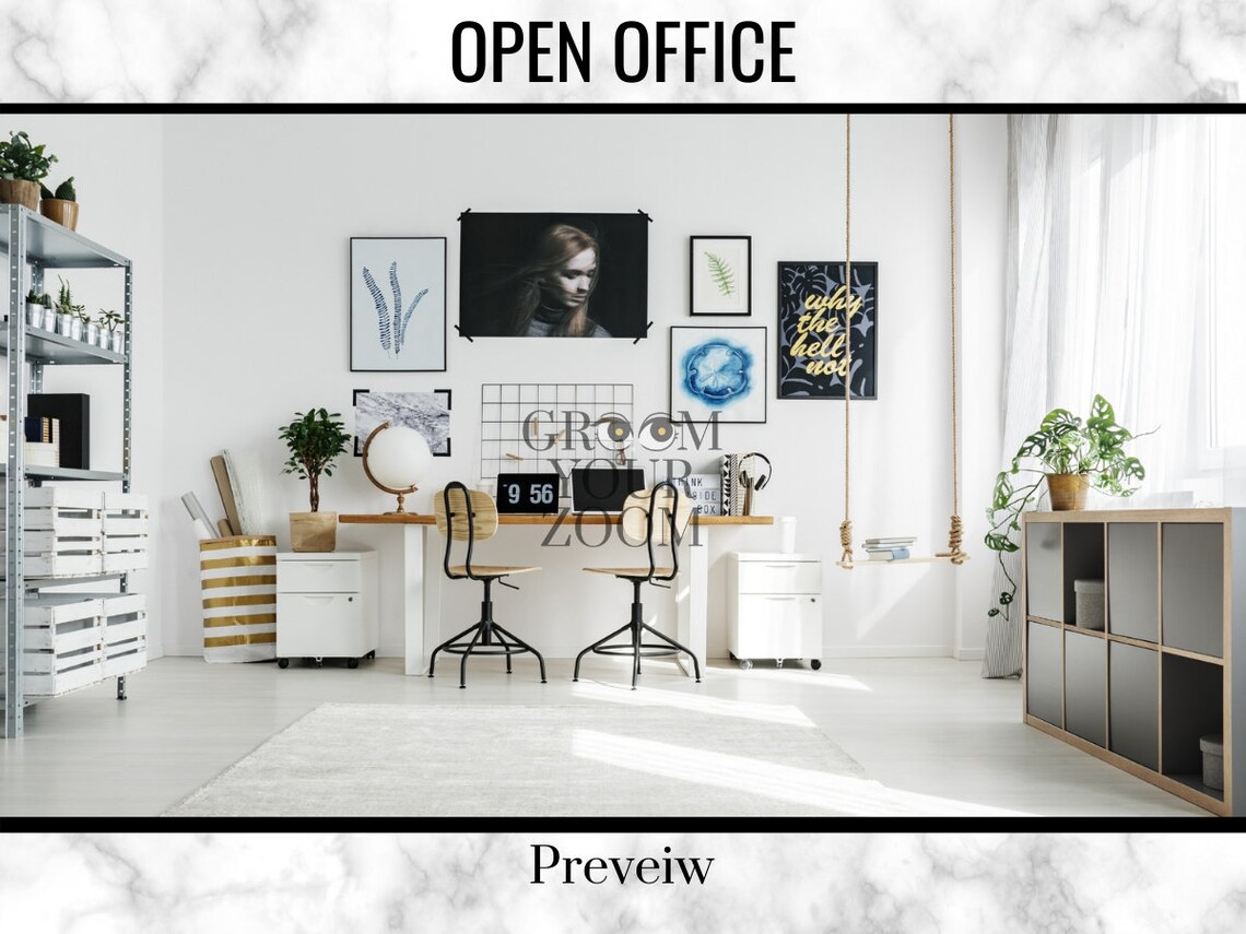 Open Office Zoom Background 4 Virtual Photos for Video Call