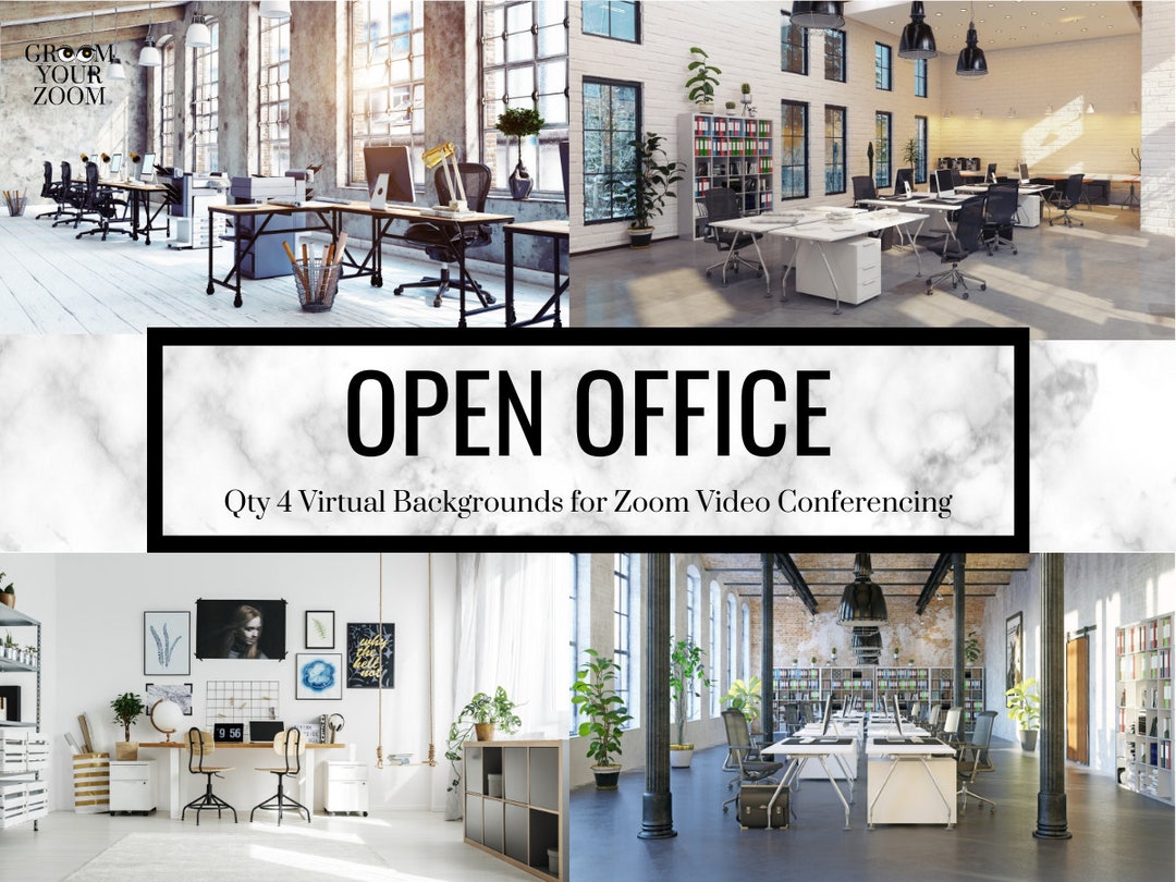 Open Office Zoom Background 4 Virtual Photos for Video Call
