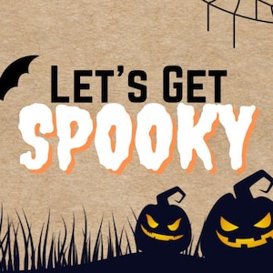 Let’s Get Spooky – Hand-Painted Halloween Banner