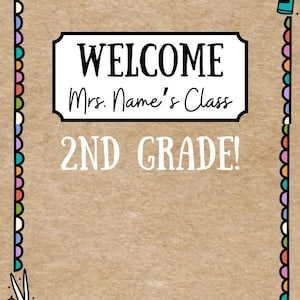 Welcome Back to School Banner – Customizable Hand-Painted 5x3 Classroom Sign