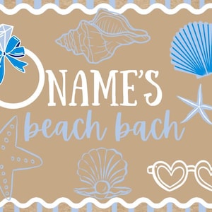 Banderole de plage de Bachelorette personnalisée peinte à la main | 3 x 5 pi | Décoration de fête personnalisée
