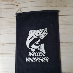 Fishing towel, walleye fishing gifts, fisherman gift, funny fishing gifts, mens fishing gift, fishing gift for him, walleye fisherman